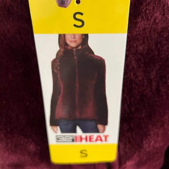 32 Degrees Heat Womens Full Zip Plush Jacket size SMALL in rare burgundy color - Picture 4 of 6
